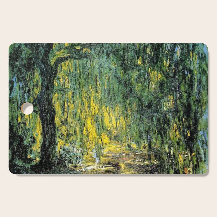 Weeping Willow by Claude Monet Cutting Board Gallery Image 1