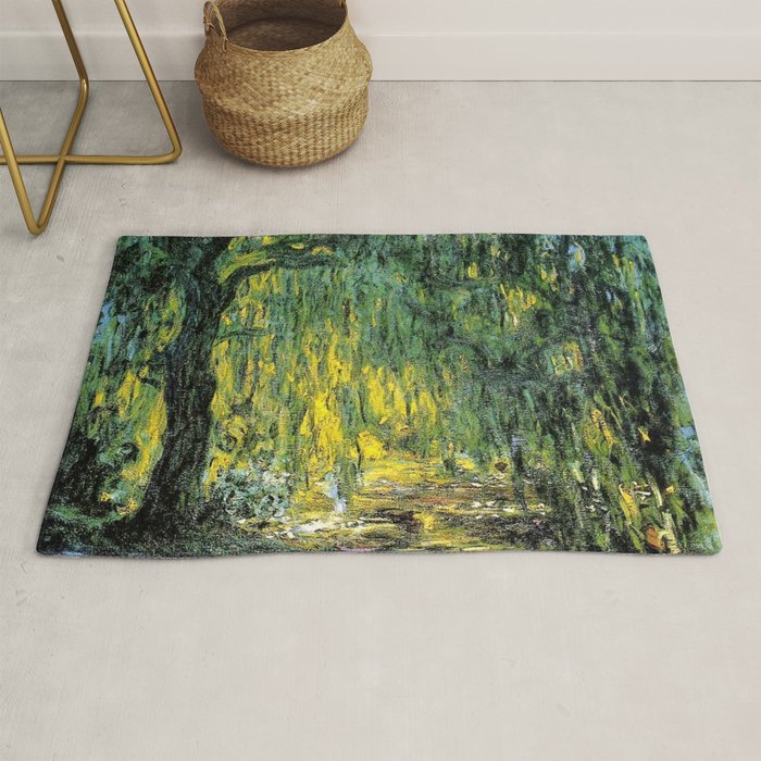Weeping Willow by Claude Monet Rug Gallery Image 1