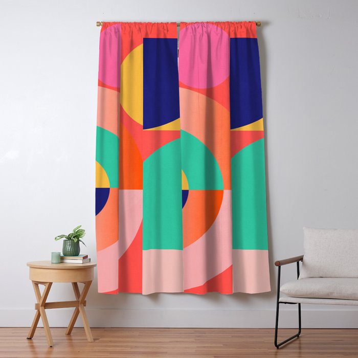 Abstract Geometric Shapes 218 Window Curtain Gallery Image 5