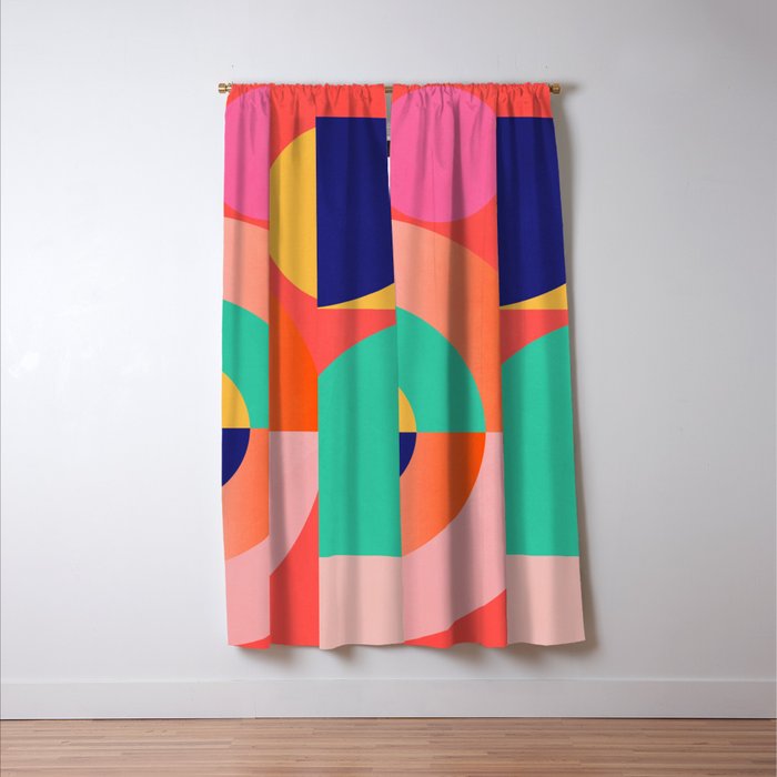 Abstract Geometric Shapes 218 Window Curtain Gallery Image 3