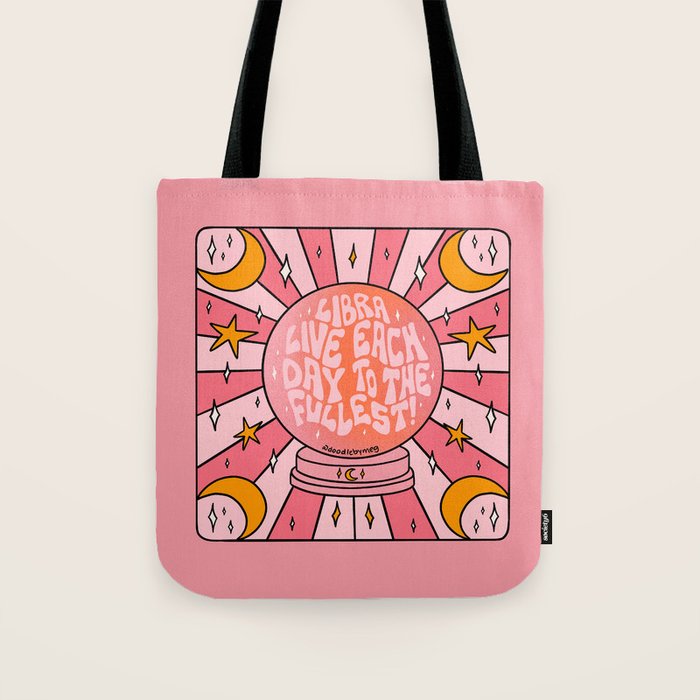 Libra Crystal Ball Tote Bag Gallery Image 1