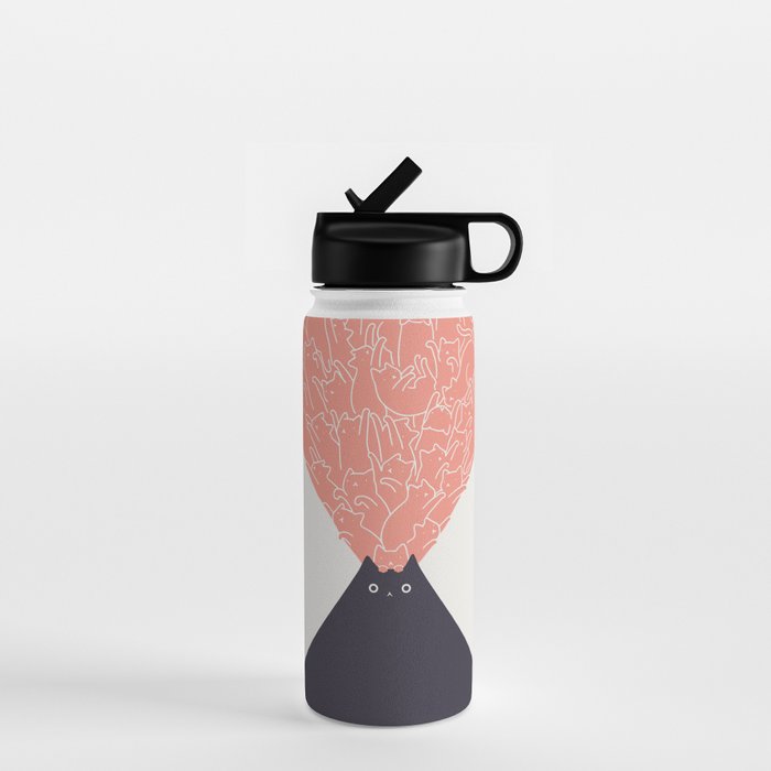 Cat Landscape 102: Vol-cat-no Water Bottle Gallery Image 1