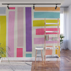 Pastel Tones Colorful Artwork Wall Mural Gallery Image 1