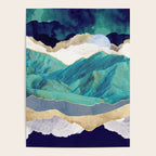 Teal Mountains Poster Gallery Image 4