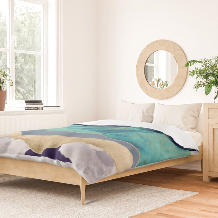 Teal Mountains Duvet Cover Gallery Image 2
