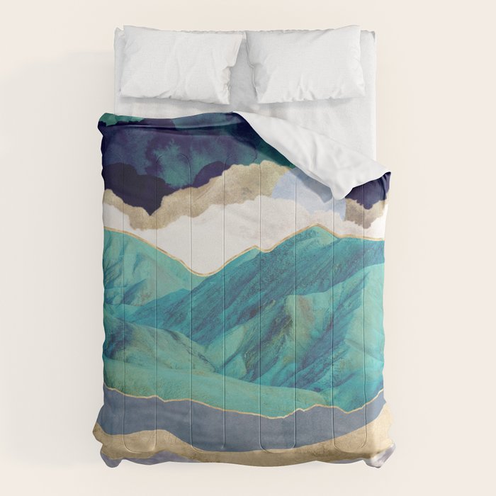 Teal Mountains Comforter Gallery Image 6