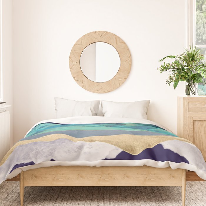 Teal Mountains Duvet Cover Gallery Image 3