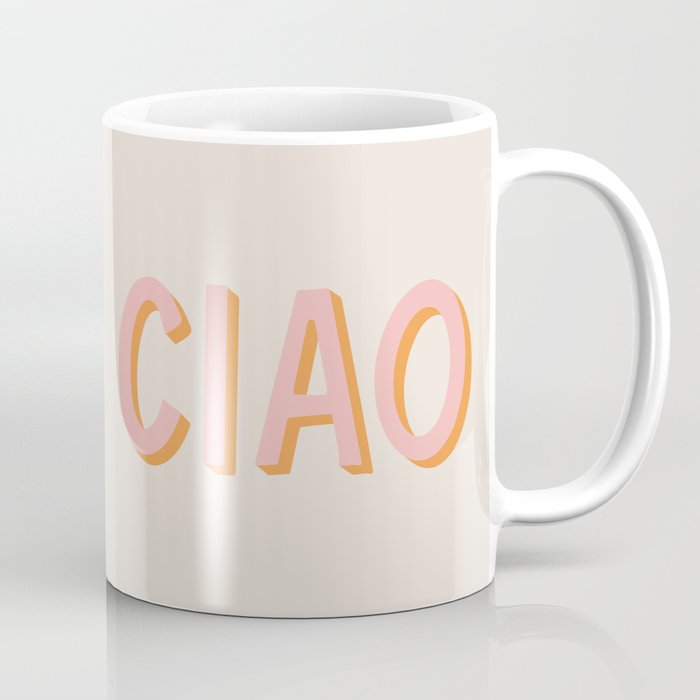 Ciao Hand Lettering Coffee Mug Gallery Image 1