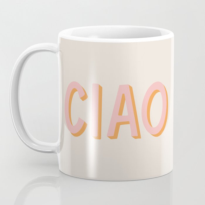 Ciao Hand Lettering Coffee Mug Gallery Image 3
