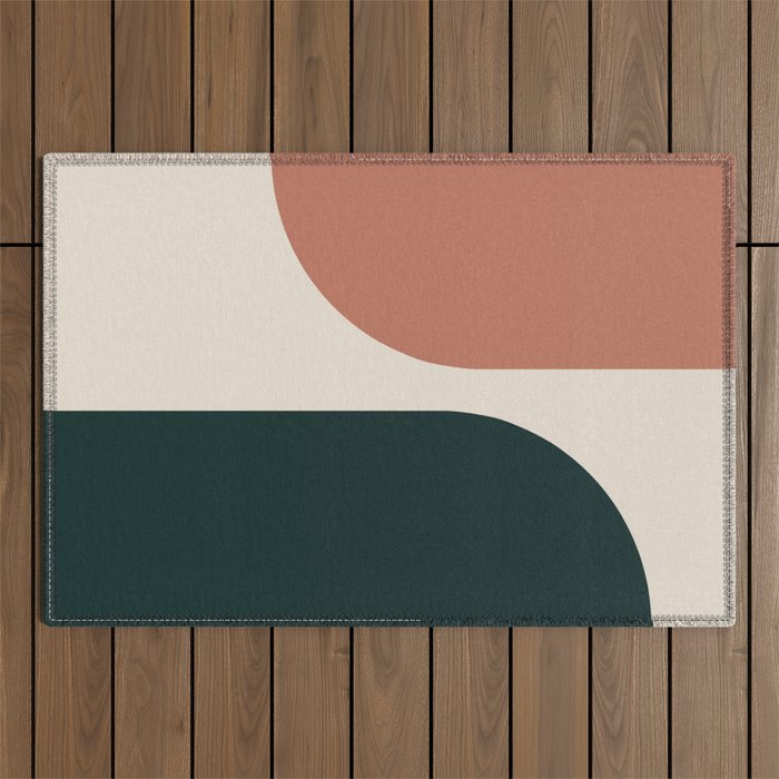 Modern Minimal Arch Abstract LXXXII Outdoor Rug Gallery Image 1