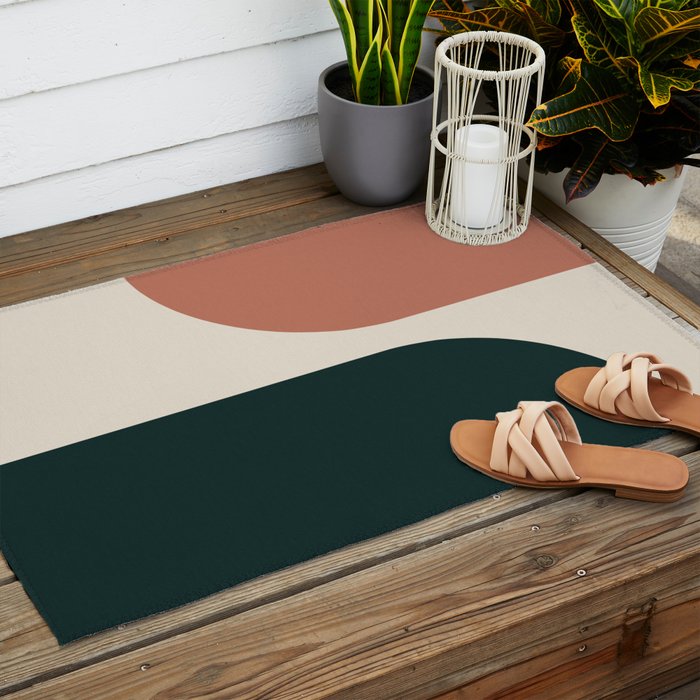 Modern Minimal Arch Abstract LXXXII Outdoor Rug Gallery Image 2