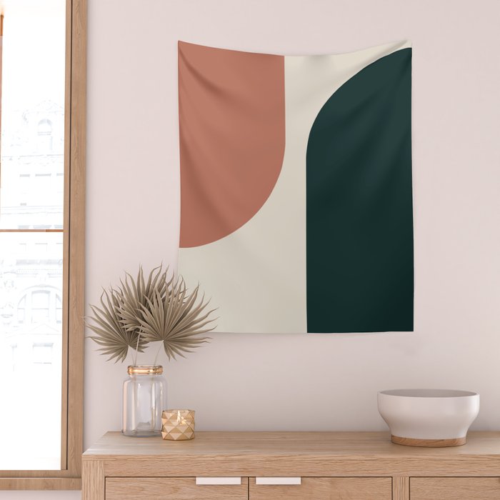 Modern Minimal Arch Abstract LXXXII Wall Tapestry Gallery Image 2