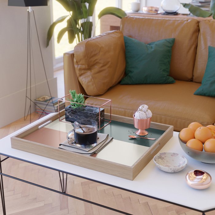 Modern Minimal Arch Abstract LXXXII Serving Tray Gallery Image 2