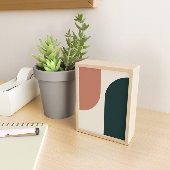 Modern Minimal Arch Abstract LXXXII Mini Art Print Gallery Image 2