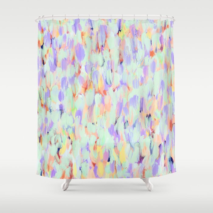 Artistic summer brushstrokes AS Shower Curtain Gallery Image 1