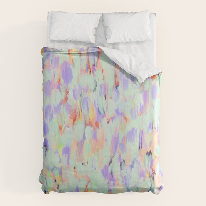 Artistic summer brushstrokes AS Duvet Cover Gallery Image 6