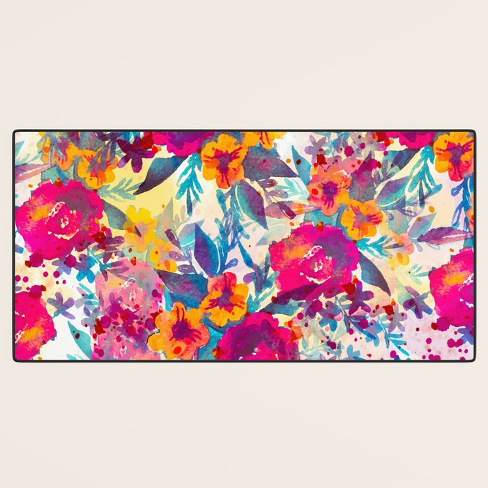 Watercolor flowers and plants 02 Desk Mat Gallery Image 3