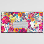Watercolor flowers and plants 02 Desk Mat Gallery Image 1