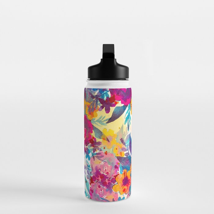 Watercolor flowers and plants 02 Water Bottle Gallery Image 3