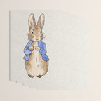 Peter the rabbit beige linen textured background Wrapping Paper Gallery Image 3