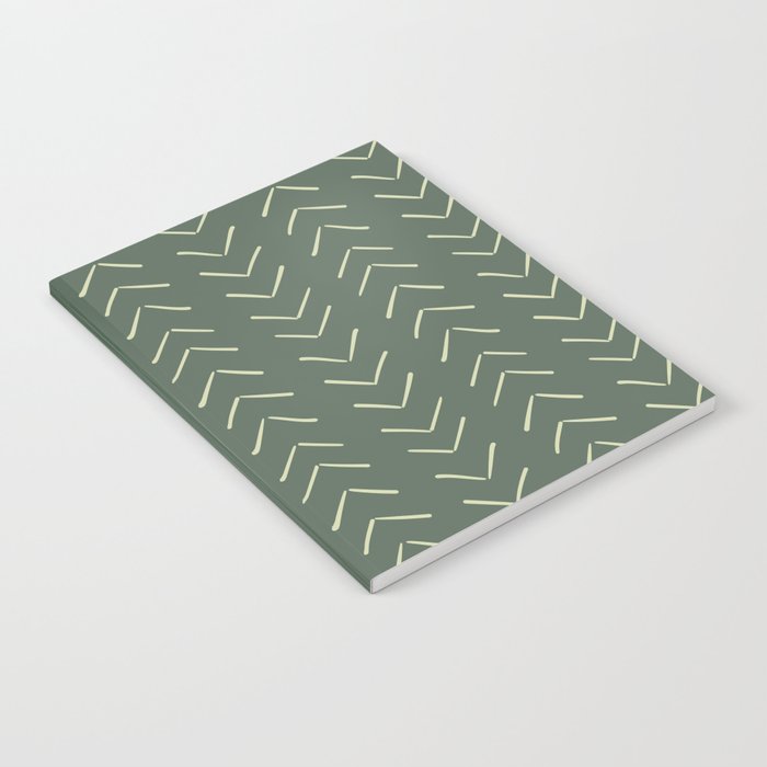 Boho Big Arrows in Leaf Green Notebook Gallery Image 2