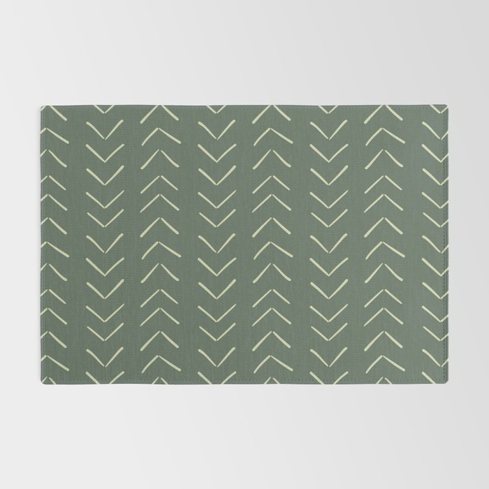 Boho Big Arrows in Leaf Green Rug Gallery Image 2