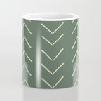 Boho Big Arrows in Leaf Green Coffee Mug Gallery Image 4