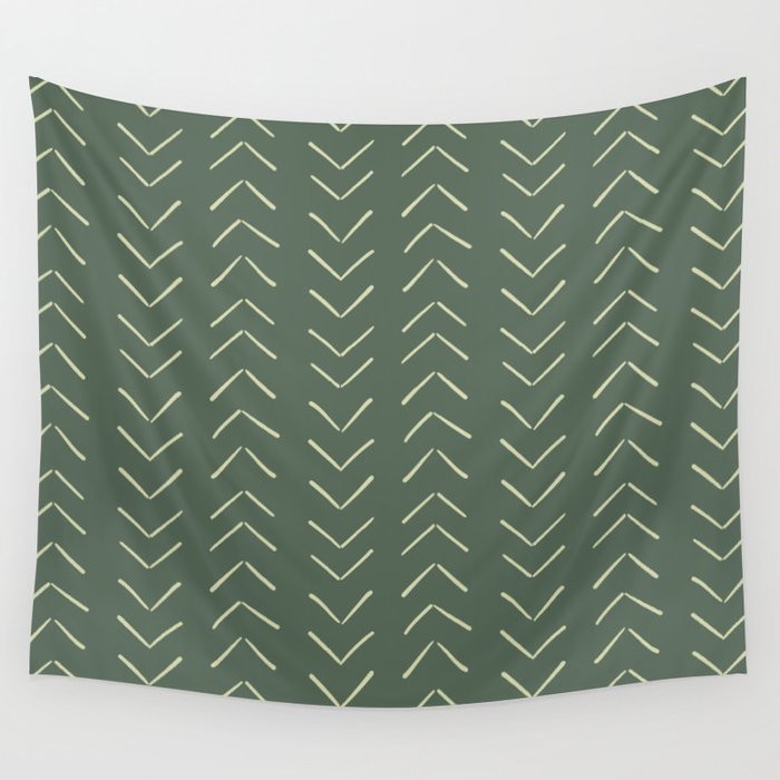 Boho Big Arrows in Leaf Green Wall Tapestry Gallery Image 4