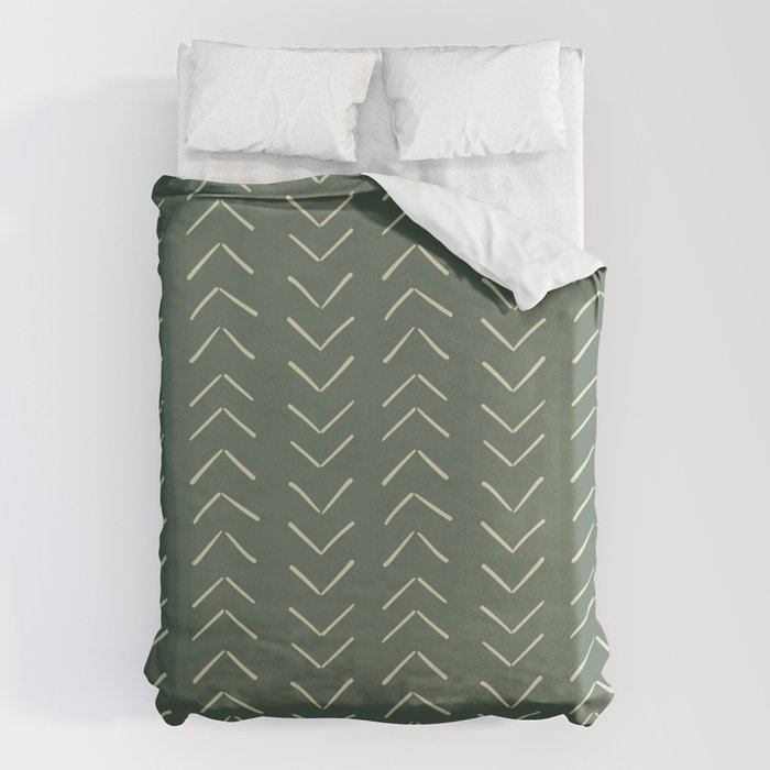 Boho Big Arrows in Leaf Green Duvet Cover Gallery Image 1