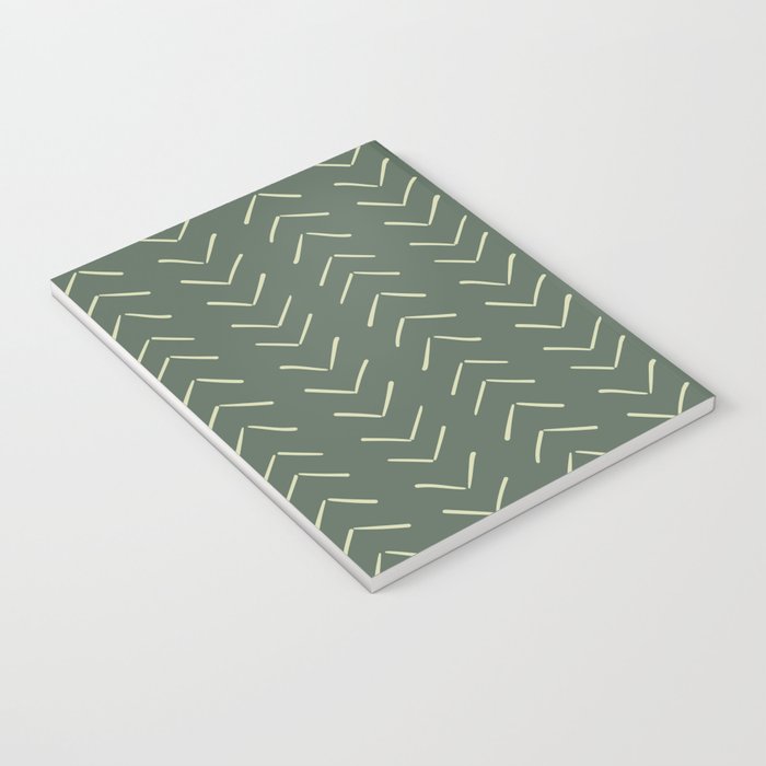 Boho Big Arrows in Leaf Green Notebook Gallery Image 3