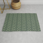 Boho Big Arrows in Leaf Green Rug Gallery Image 1