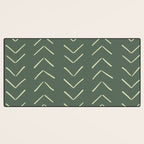 Boho Big Arrows in Leaf Green Desk Mat Gallery Image 3