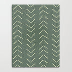 Boho Big Arrows in Leaf Green Notebook Gallery Image 4