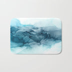 Calming Blue Ocean Flows Abstract Painting Bath Mat Gallery Image 1
