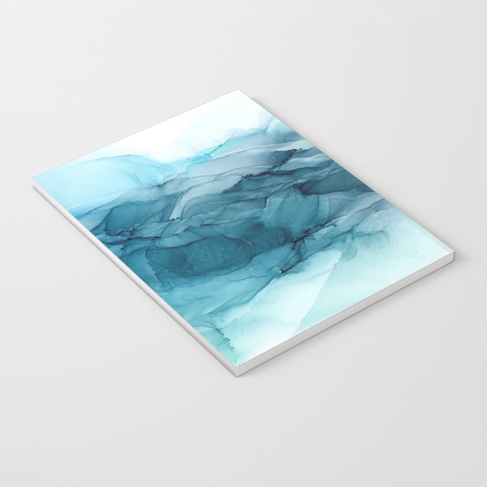Calming Blue Ocean Flows Abstract Painting Notebook Gallery Image 3