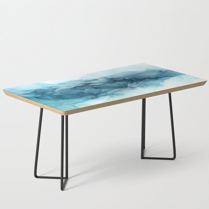Calming Blue Ocean Flows Abstract Painting Coffee Table Gallery Image 1