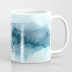 Calming Blue Ocean Flows Abstract Painting Coffee Mug Gallery Image 1