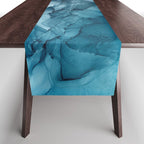 Calming Blue Ocean Flows Abstract Painting Table Runner Gallery Image 1