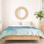 Calming Blue Ocean Flows Abstract Painting Duvet Cover Gallery Image 3