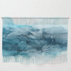 Calming Blue Ocean Flows Abstract Painting Wall Hanging Gallery Image 1