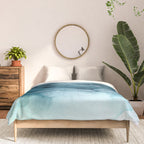 Calming Blue Ocean Flows Abstract Painting Comforter Gallery Image 3