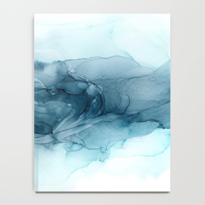 Calming Blue Ocean Flows Abstract Painting Notebook Gallery Image 4