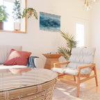 Calming Blue Ocean Flows Abstract Painting Wall Hanging Gallery Image 2