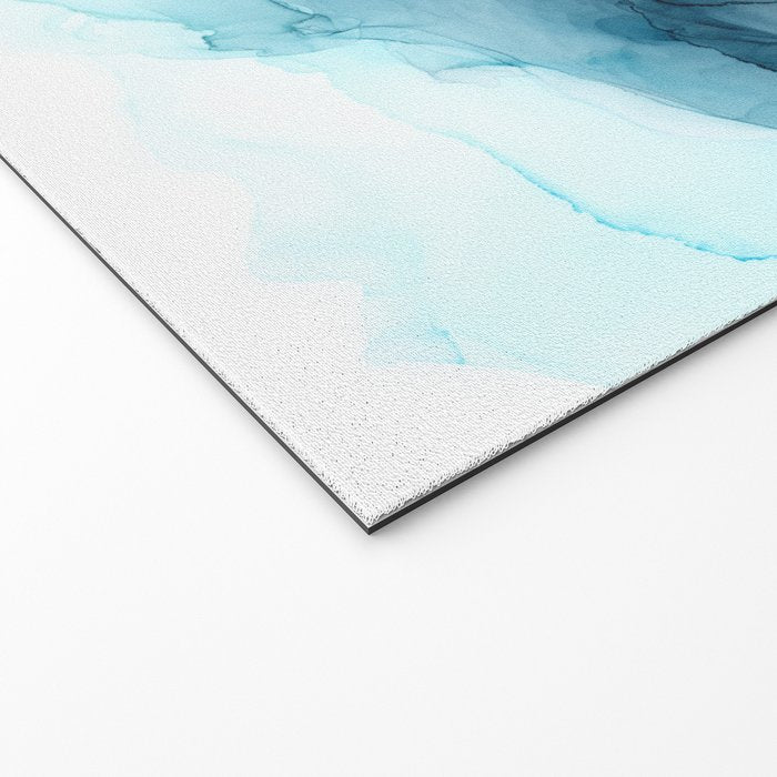 Calming Blue Ocean Flows Abstract Painting Welcome Mat Gallery Image 2