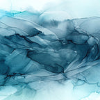 Calming Blue Ocean Flows Abstract Painting Coffee Mug Gallery Image 2