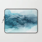 Calming Blue Ocean Flows Abstract Painting Laptop Sleeve Gallery Image 1
