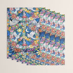 Watercolor Floral PEACE Sign illustration Wrapping Paper Gallery Image 3
