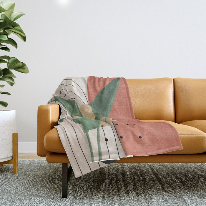 Nature Geometry V Throw Blanket Gallery Image 1