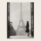 1920 Woman at the Gate, Eiffel Tower black and white photography / jazz age black & white photograph Poster Gallery Image 4