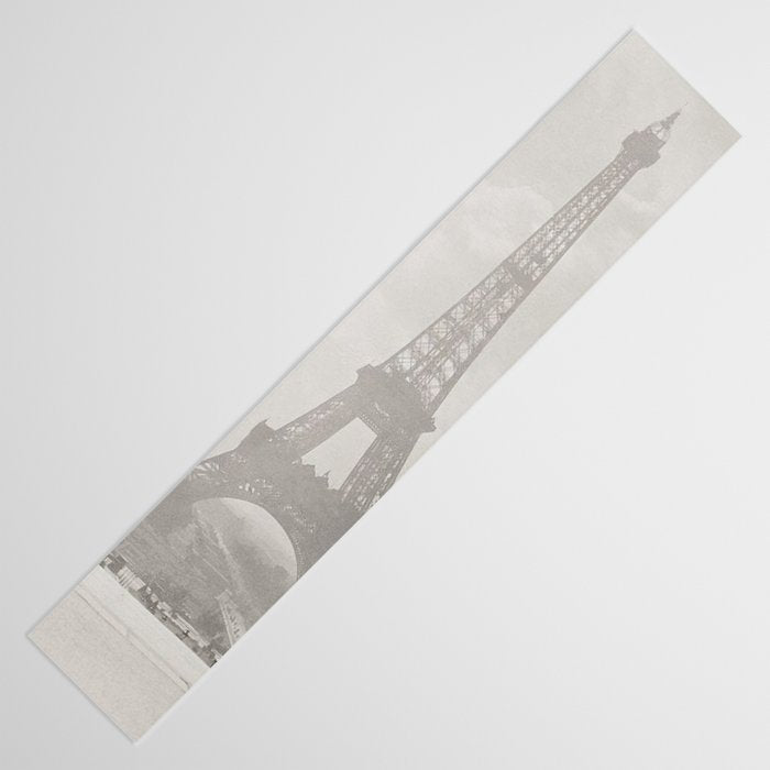 1920 Woman at the Gate, Eiffel Tower black and white photography / jazz age black & white photograph Table Runner Gallery Image 3